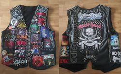 Parches, tachuelas y chalecos.