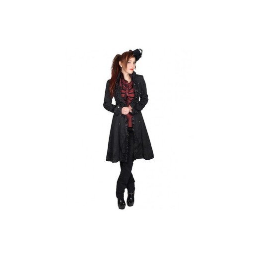 Abrigo Aderlass Ladys Riffle Coat Brocade Black