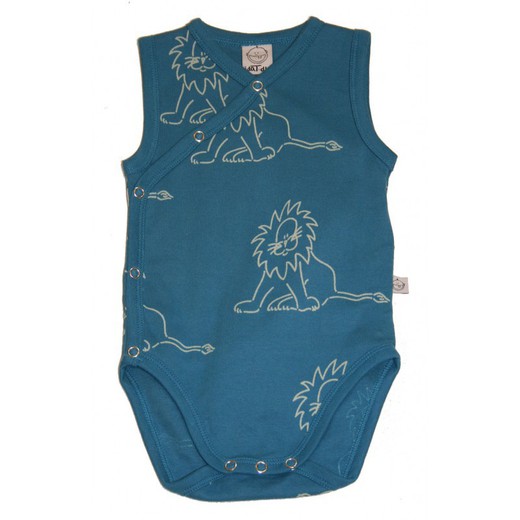 Body Baby Button N/S Lion Blue