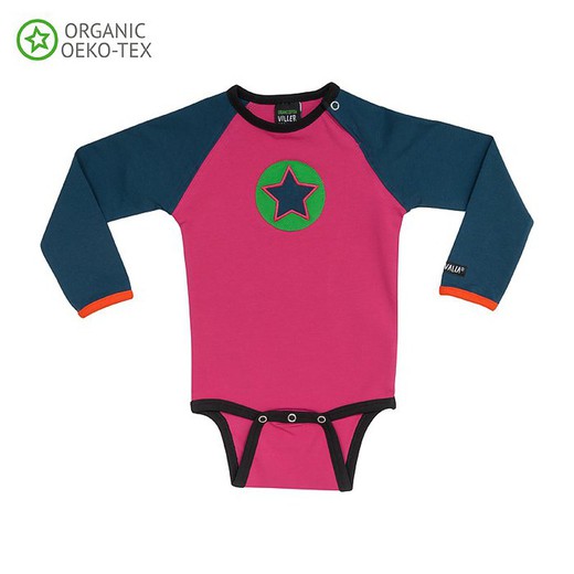 Bodysuit Tricolor do bebê da estrela.