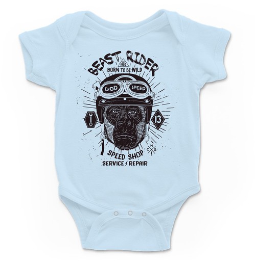 Body para bebé Beast Ryder en azul