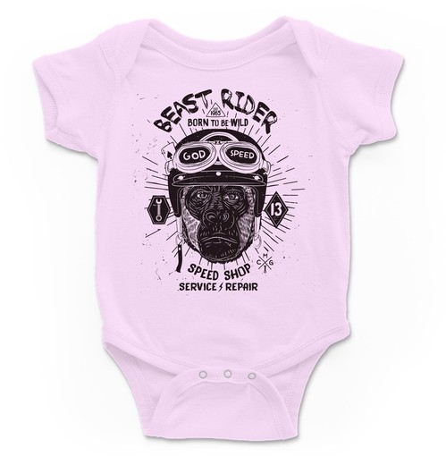 Body para bebé Beast Ryder en rosa
