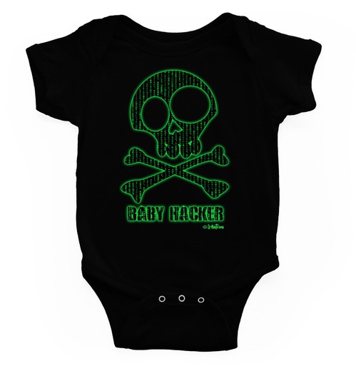 Body para bebé Hacker verde