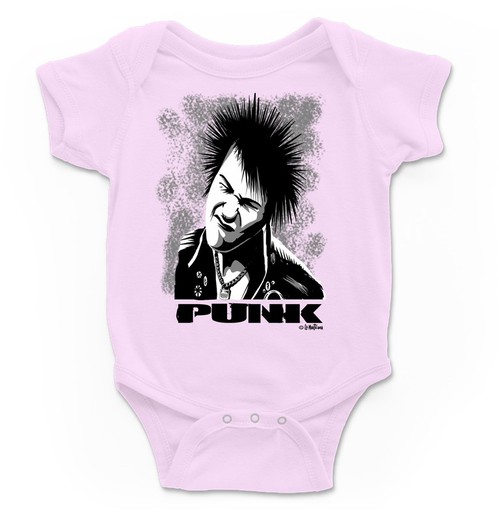 Body para bebé Punk en rosa