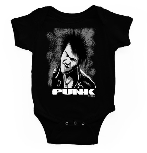 Body para bebé Punk negro