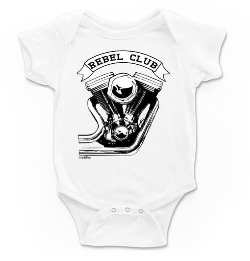 Body para bebé Rebel en blanco