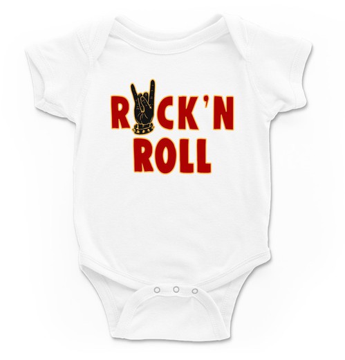 Body para bebé Rock & roll mano en blanco