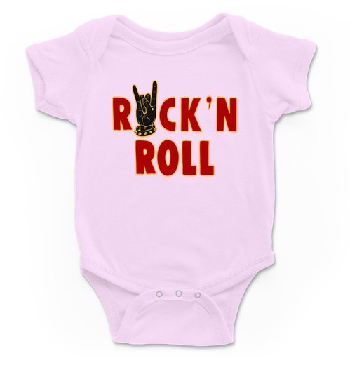 Body para bebé Rock & roll mano en rosa