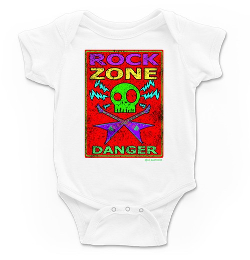 Body para bebé Rock Zone en blanco