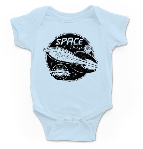 Body para bebé Space en azul