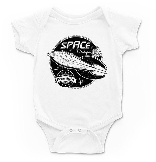 Body para bebé Space en blanco