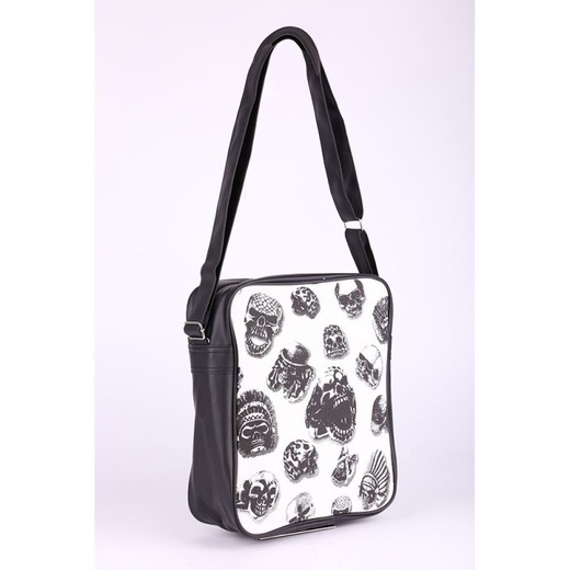 Bolso Tela Calaveras Blanco