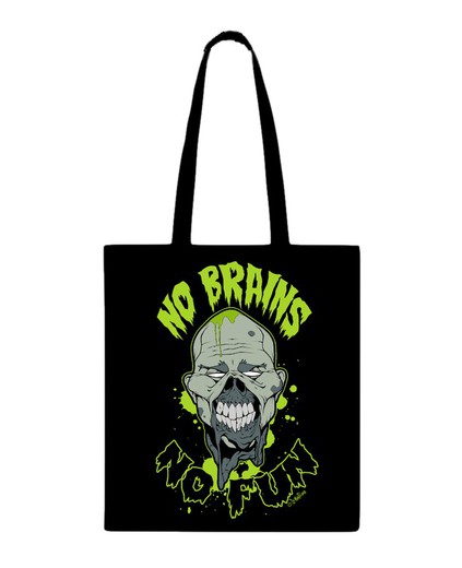 Bolso tipo tote bag  No Brains No Fun No Blood