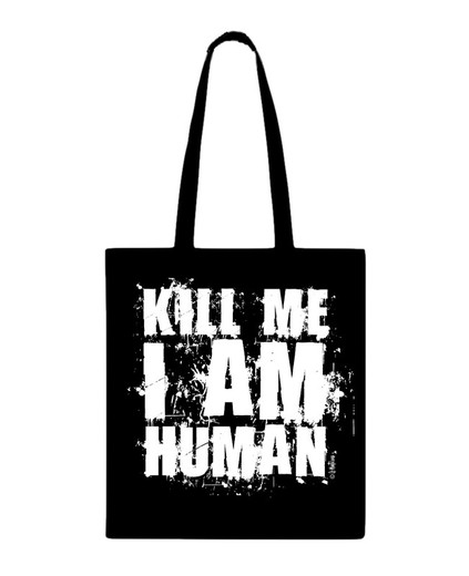 Bolso tipo tote bag  Zombies Kill me blanco mode