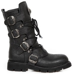 NEW ROCK Unisex Punk Boots Style M.1473 S1 Black Reactor 