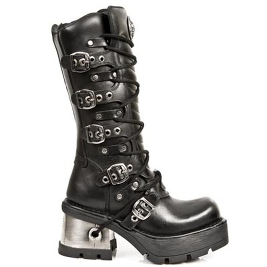 New Rock Boots M.1016-S1 Itali Black, Planing Black M8 Orifi And Canal
