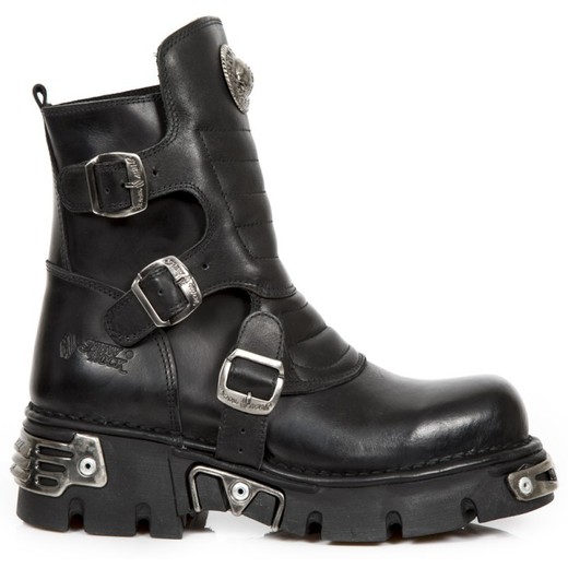 New Rock Boots M.1482X-S1 Itali Black, Crust Black, Reactor Black Nozzles