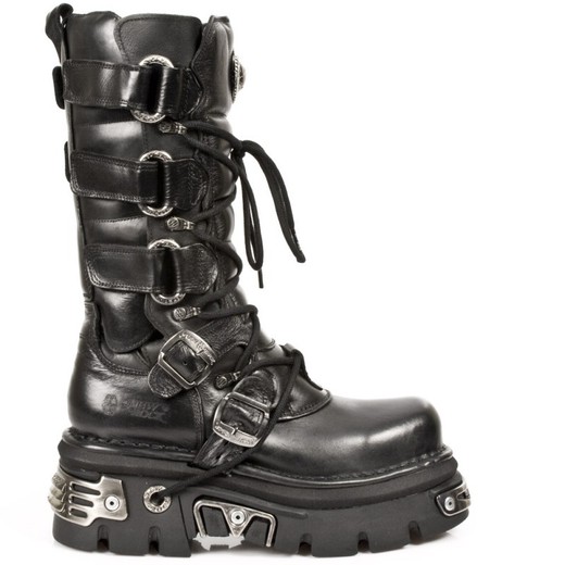 Botas New Rock M.474-R10 Itali Y Nomada Preto, Reator Preto E14 Bocais O