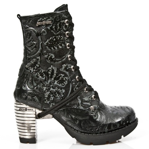 Stiefel New Rock M.Tr001-S24 Vintage Blume Black Trail Black Steel Heel