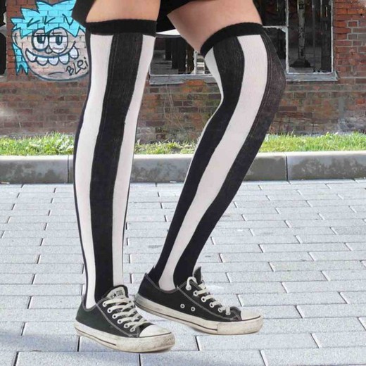 Black White Stripe Socks