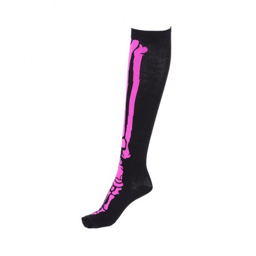 Brown Pink Bone Socks