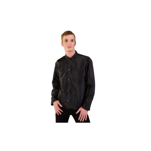 Camisa Mode Wichtig Classic Shirt 2-Tone Satin Black