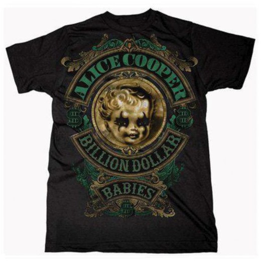 Camiseta Alice Cooper unisex: Billion Dollar Baby Crest