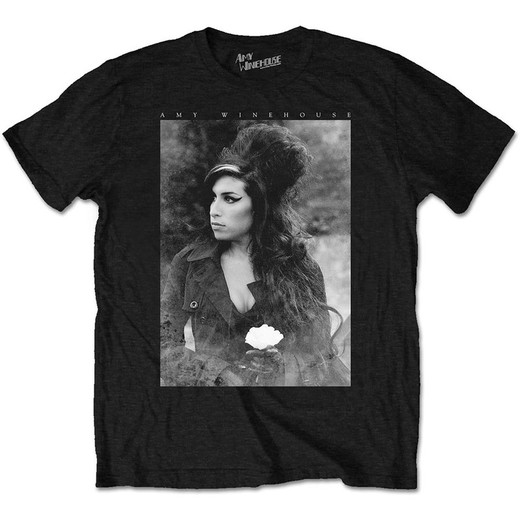 Camiseta Amy Winehouse unisex: Flower Portrait