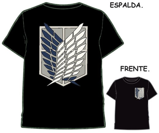 CAMISETA ATTACK ON TITAN LOGO BLACK