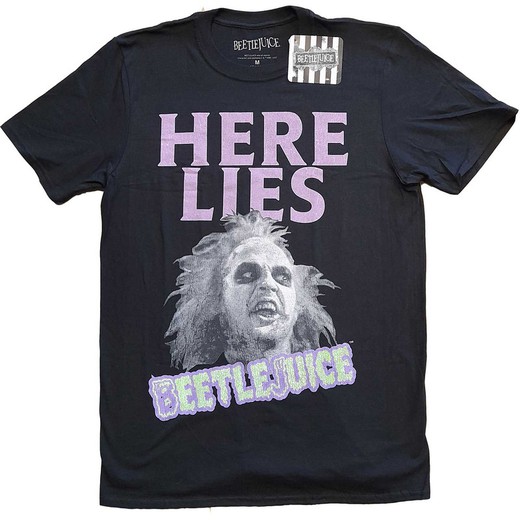 Camiseta Beetlejuice unisex: Here Lies…