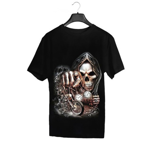 Camiseta Biker Death Skull -Glow in the Dark