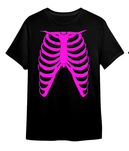 Camiseta costillar skeleton Fucsia