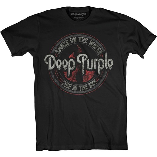 Camiseta Deep Purple unisex: Smoke Circle
