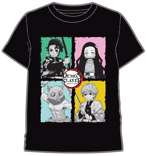 CAMISETA DEMON SLAYER PERSONAJES CUADRO