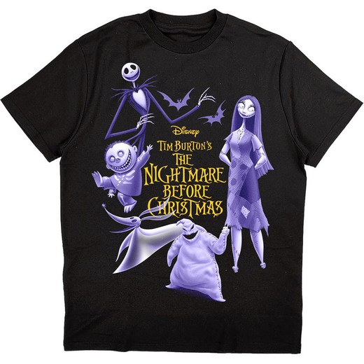 Camiseta Disney unisex: The Nightmare Before Christmas Purple Characters