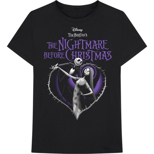 Camiseta Disney unisex: The Nightmare Before Christmas Purple Heart