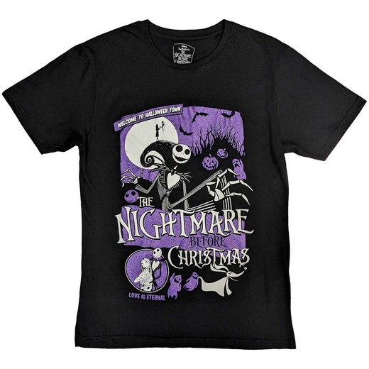 Camiseta Disney unisex: The Nightmare Before Christmas Welcome To Halloween Town (Embellished)