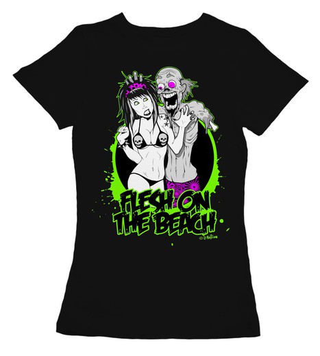 Camiseta entallada Flesh on the Beach