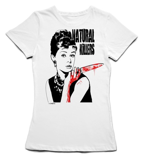 Camiseta entallada Natural Killers en blanco