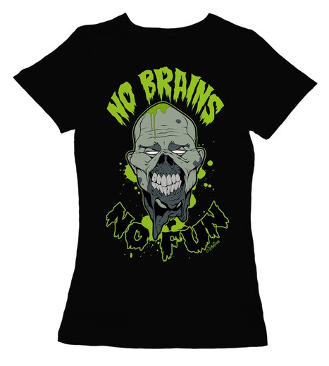 Camiseta entallada No Brains No Fun