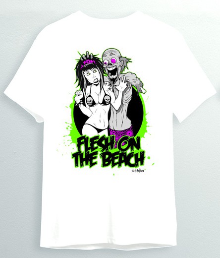 Camiseta Flesh on the beach blanco