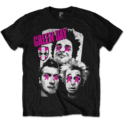 Camiseta Green Day unisex: Patchwork