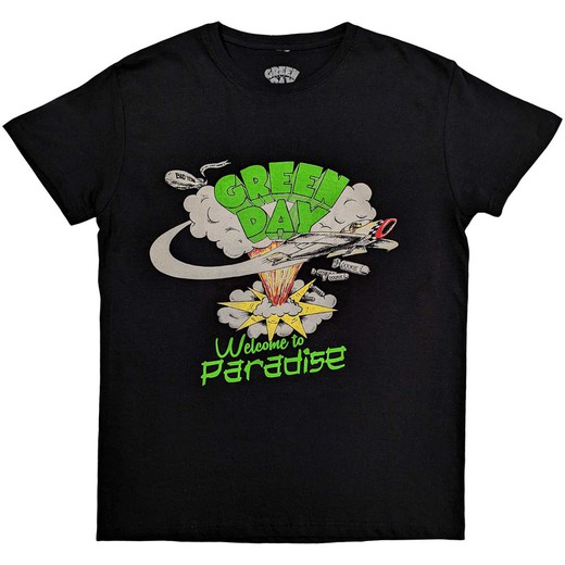 Camiseta Green Day unisex: Welcome to Paradise