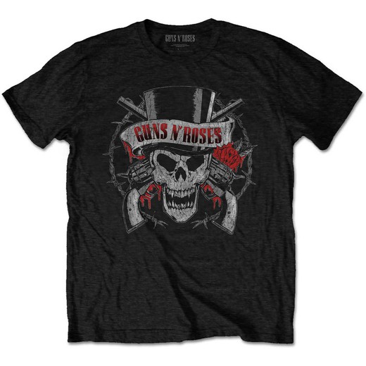 Camiseta Guns N' Roses unisex: Distressed Skull
