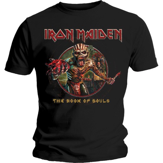 Camiseta Iron Maiden unisex: Book of Souls Eddie Circle