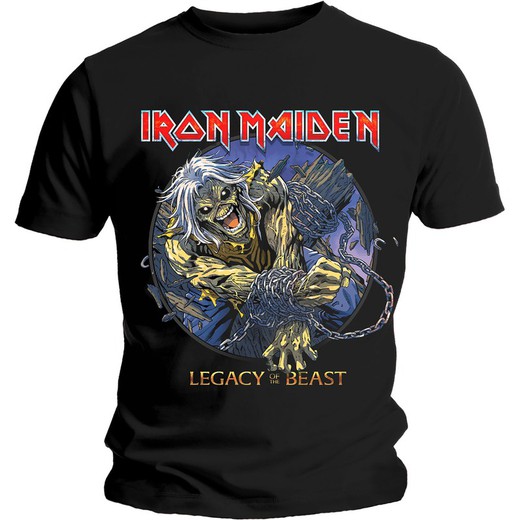 Camiseta Iron Maiden unisex: Eddie Chained Legacy