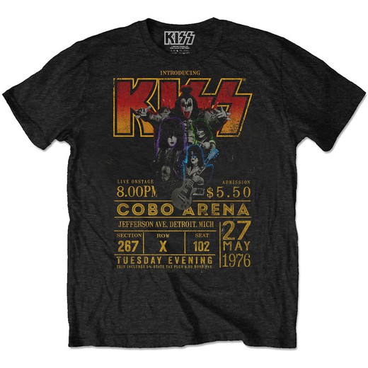 Camiseta KISS unisex: Cobo Arena '76 (Eco-Friendly)