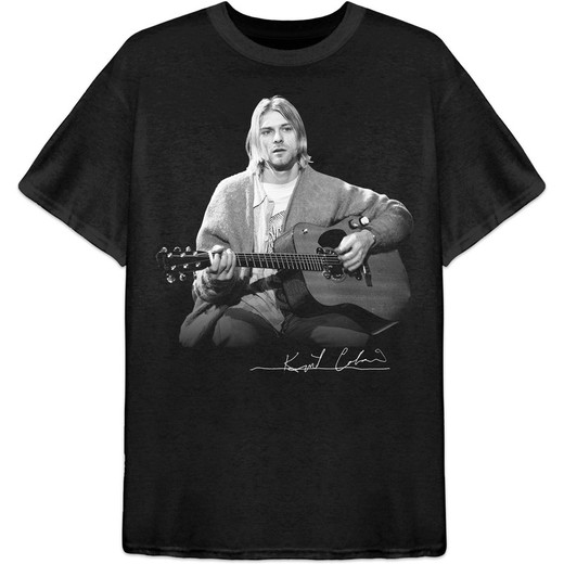 Camiseta Kurt Cobain unisex: Guitar Live Photo