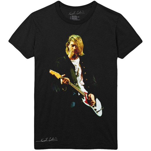 Camiseta Kurt Cobain unisex: Guitar Photo Colour