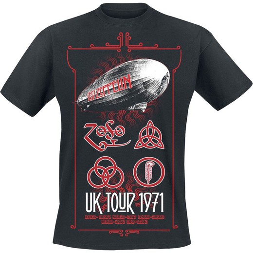 Camiseta Led Zeppelin unisex: UK Tour '71.